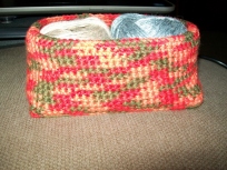 Finished basket from the side