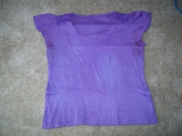 Dyed shirt after. A bit blotchy, but the pink isn't noticeable