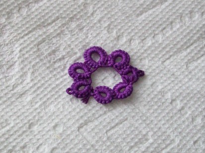 Tatting piece, after dyeing